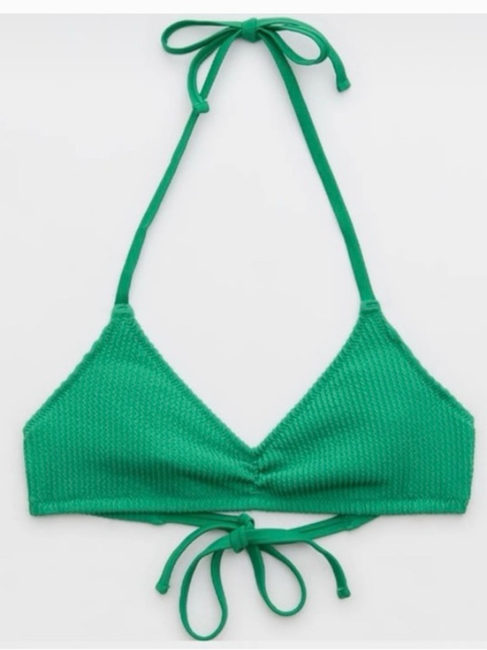 Aerie FULL SET Crinkle Halter Voop Top and  bottom- size S
